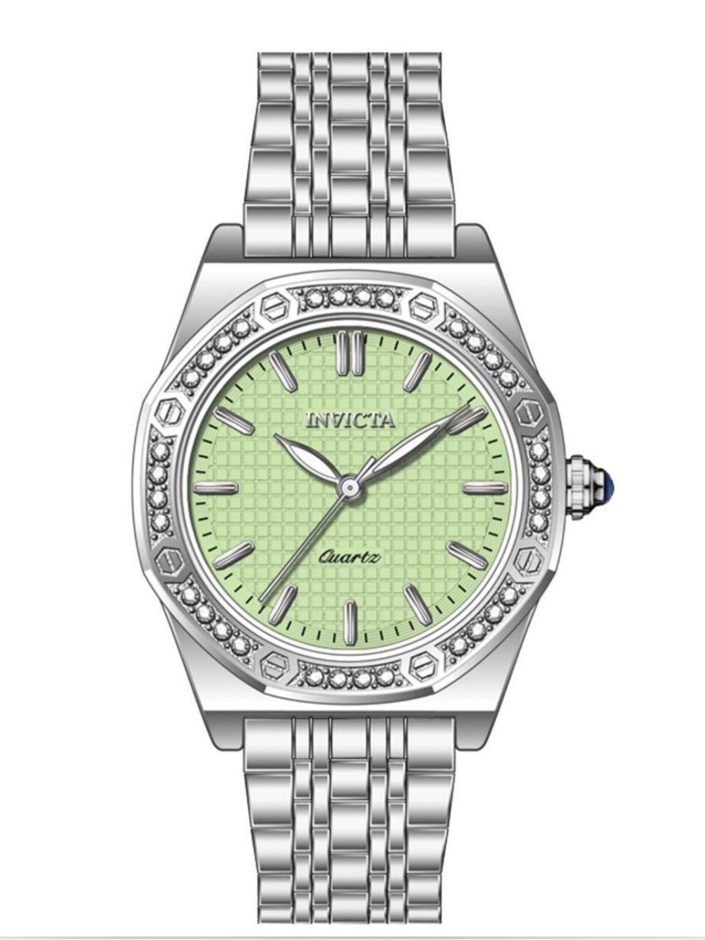 Invicta Wildflower Women's Watch - 33mm, Austrian Crystal Bezel, Key Lime Dial